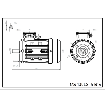 Silnik elektryczny 4kW 1400 obr/min. 100 B14